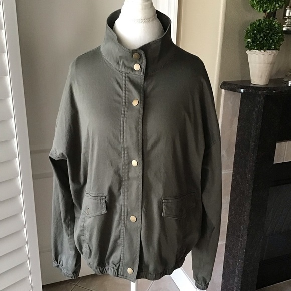 NEW Car Coat Jacket XL Fatigue Green Stretch Elastic Sleeves Supplies Union Bay - Picture 3 of 16